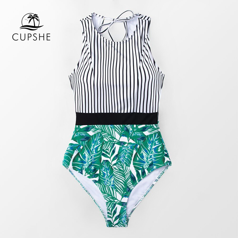 CUPSHE-Black-Striped-And-Green-Leaf-One-piece-Swimsuit-Women-Sexy-Cutout-Monokini-Bathing-Suits-2022-3